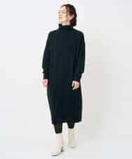 NHFAE41360 GIANNI LO GIUDICE(小さいサイズ)(メゾン ドゥ サンク) [セットアップ対応]エキストラファインメリノウールニットワンピース ダークグリーン