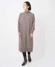 NHFAE41360 GIANNI LO GIUDICE(小さいサイズ)(メゾン ドゥ サンク) [セットアップ対応]エキストラファインメリノウールニットワンピース ベージュ