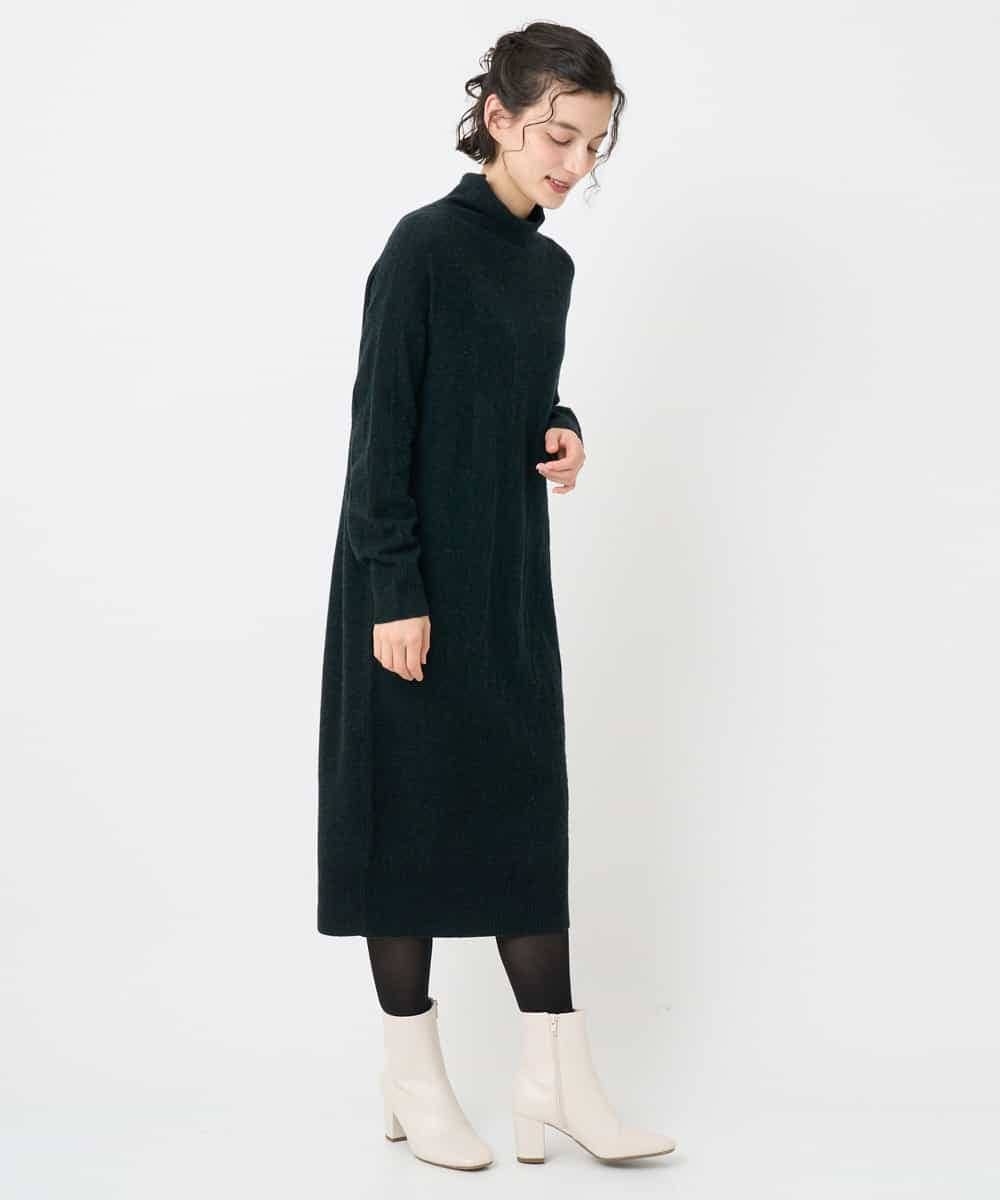 NHFAE41360 GIANNI LO GIUDICE(小さいサイズ)(メゾン ドゥ サンク) [セットアップ対応]エキストラファインメリノウールニットワンピース ベージュ