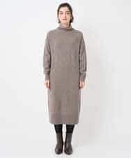 NHFAE41360 GIANNI LO GIUDICE(小さいサイズ)(メゾン ドゥ サンク) [セットアップ対応]エキストラファインメリノウールニットワンピース ベージュ