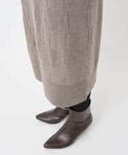 NHFAE41360 GIANNI LO GIUDICE(小さいサイズ)(メゾン ドゥ サンク) [セットアップ対応]エキストラファインメリノウールニットワンピース ベージュ