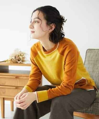 NHFAF13210  バイカラーポケットデザインニット