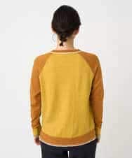 NHFAF13210 GIANNI LO GIUDICE(小さいサイズ)(メゾン ドゥ サンク) バイカラーポケットデザインニット マスタード系