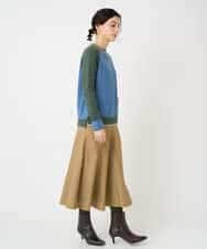 NHFAF13210 GIANNI LO GIUDICE(小さいサイズ)(メゾン ドゥ サンク) バイカラーポケットデザインニット マスタード系