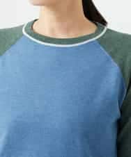 NHFAF13210 GIANNI LO GIUDICE(小さいサイズ)(メゾン ドゥ サンク) バイカラーポケットデザインニット ブルー系