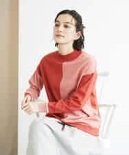 NHFAF14220 GIANNI LO GIUDICE(小さいサイズ)(メゾン ドゥ サンク) バイカラーニット ピンク