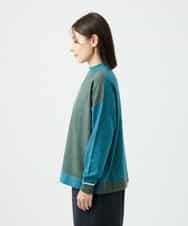 NHFAF14220 GIANNI LO GIUDICE(小さいサイズ)(メゾン ドゥ サンク) バイカラーニット ブルー