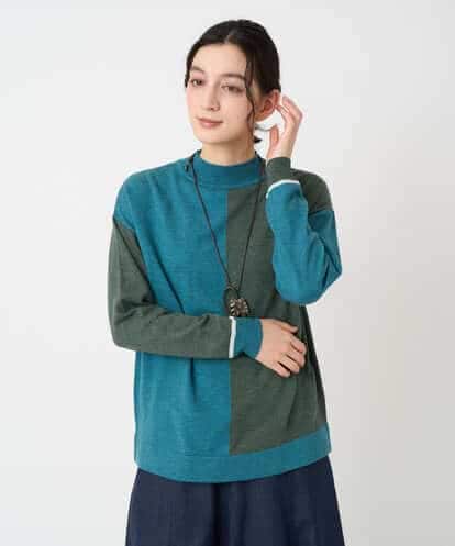 NHFAF14220 GIANNI LO GIUDICE(小さいサイズ) バイカラーニット