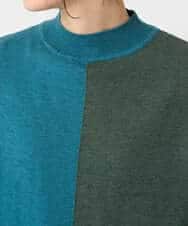 NHFAF14220 GIANNI LO GIUDICE(小さいサイズ)(メゾン ドゥ サンク) バイカラーニット ブルー