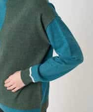 NHFAF14220 GIANNI LO GIUDICE(小さいサイズ)(メゾン ドゥ サンク) バイカラーニット ブルー