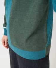 NHFAF14220 GIANNI LO GIUDICE(小さいサイズ)(メゾン ドゥ サンク) バイカラーニット ブルー