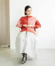 NHFAF14220 GIANNI LO GIUDICE(小さいサイズ)(メゾン ドゥ サンク) バイカラーニット ブルー