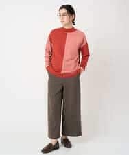 NHFAF14220 GIANNI LO GIUDICE(小さいサイズ)(メゾン ドゥ サンク) バイカラーニット ブルー