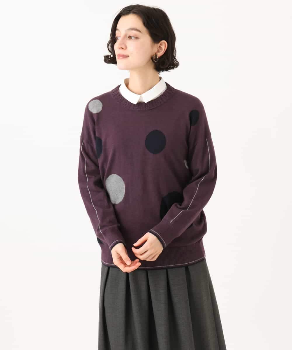 NHFAG20250 GIANNI LO GIUDICE(小さいサイズ)(メゾン ドゥ サンク) シルク混ニットプルオーバー ベージュ