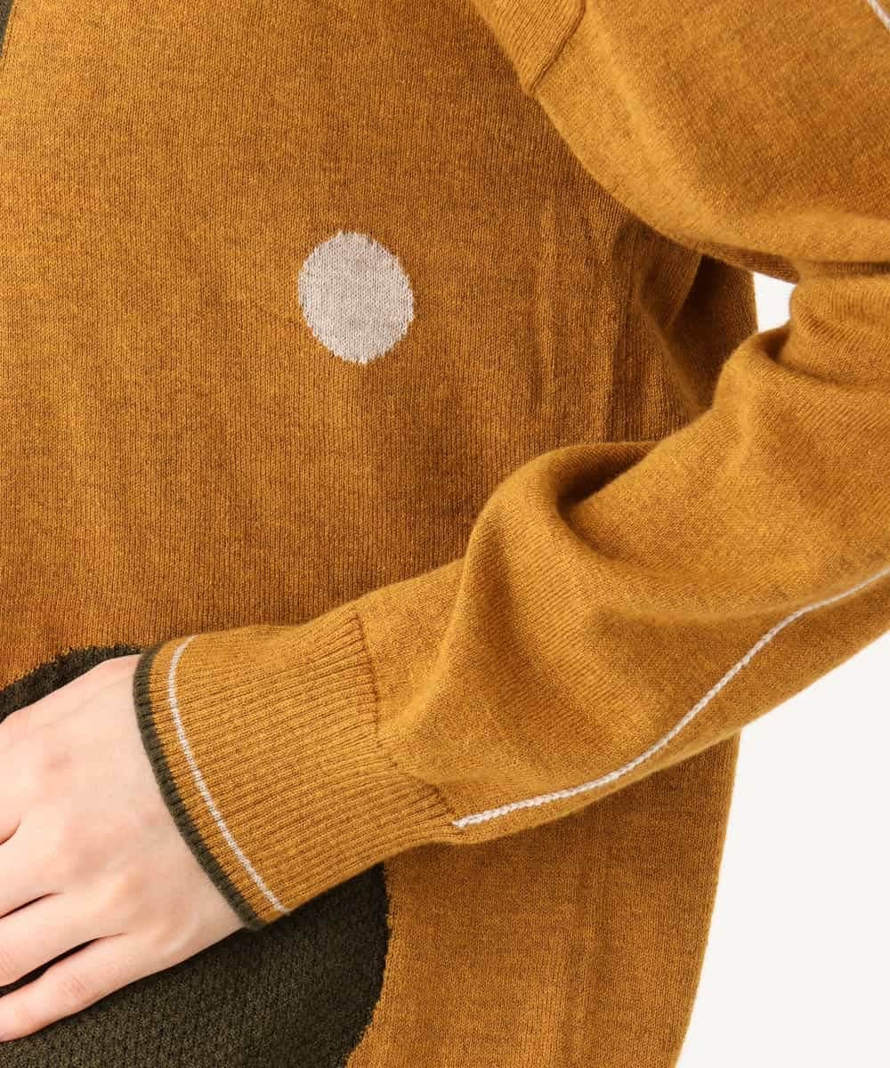 NHFAG20250 GIANNI LO GIUDICE(小さいサイズ)(メゾン ドゥ サンク) シルク混ニットプルオーバー ベージュ