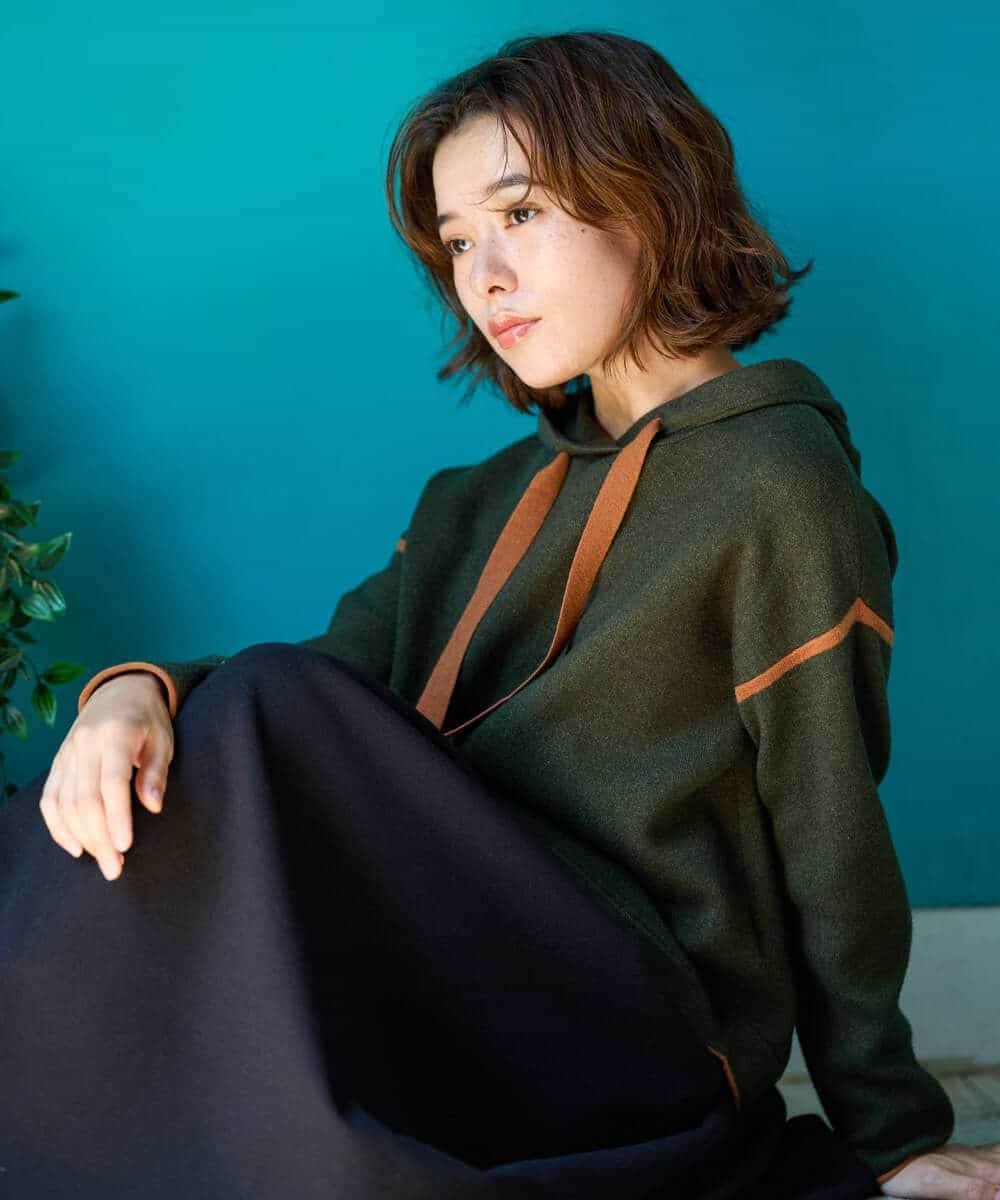 NHFAG21230 GIANNI LO GIUDICE(小さいサイズ)(メゾン ドゥ サンク) レーヨンナイロンストレッチプルオーバー ライトグレー
