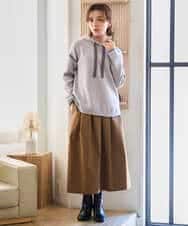 NHFAG21230 GIANNI LO GIUDICE(小さいサイズ)(メゾン ドゥ サンク) レーヨンナイロンストレッチプルオーバー ライトグレー