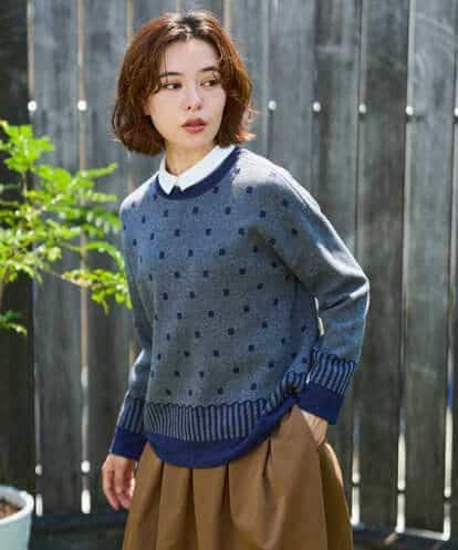 NHFAG22290 GIANNI LO GIUDICE(小さいサイズ) トライバルジャガードニット