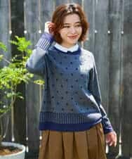 NHFAG22290 GIANNI LO GIUDICE(小さいサイズ)(メゾン ドゥ サンク) トライバルジャガードニット ベージュ