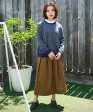 NHFAG22290 GIANNI LO GIUDICE(小さいサイズ)(メゾン ドゥ サンク) トライバルジャガードニット ベージュ