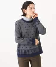 NHFAG22290 GIANNI LO GIUDICE(小さいサイズ)(メゾン ドゥ サンク) トライバルジャガードニット ベージュ