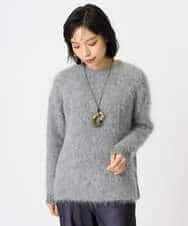 NHFAH36330 GIANNI LO GIUDICE(小さいサイズ)(メゾン ドゥ サンク) アルパカファーニット グレー