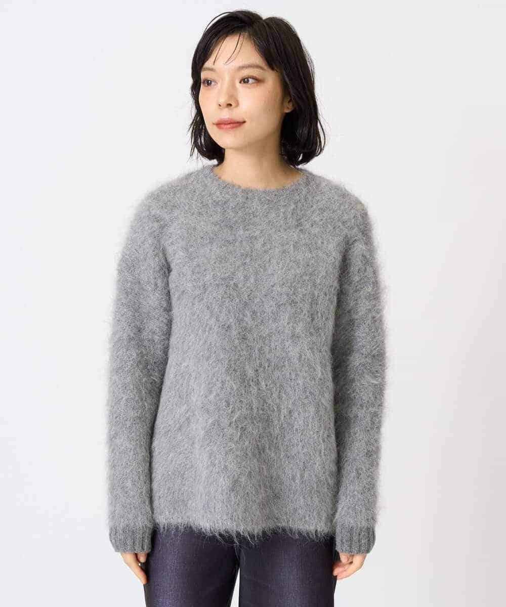 NHFAH36330 GIANNI LO GIUDICE(小さいサイズ)(メゾン ドゥ サンク) アルパカファーニット グレー