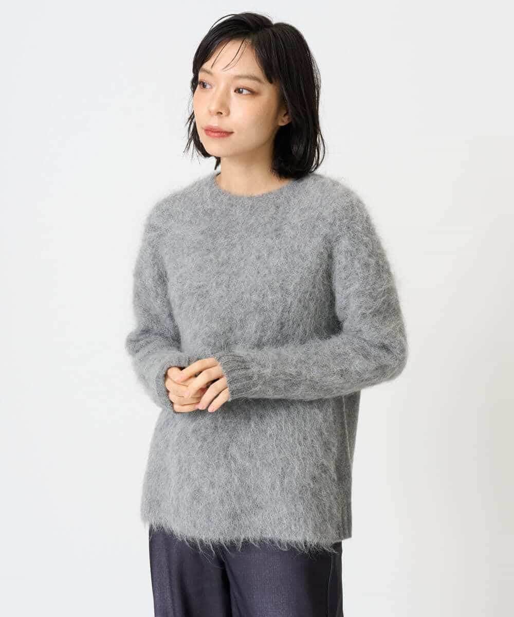NHFAH36330 GIANNI LO GIUDICE(小さいサイズ)(メゾン ドゥ サンク) アルパカファーニット グレー