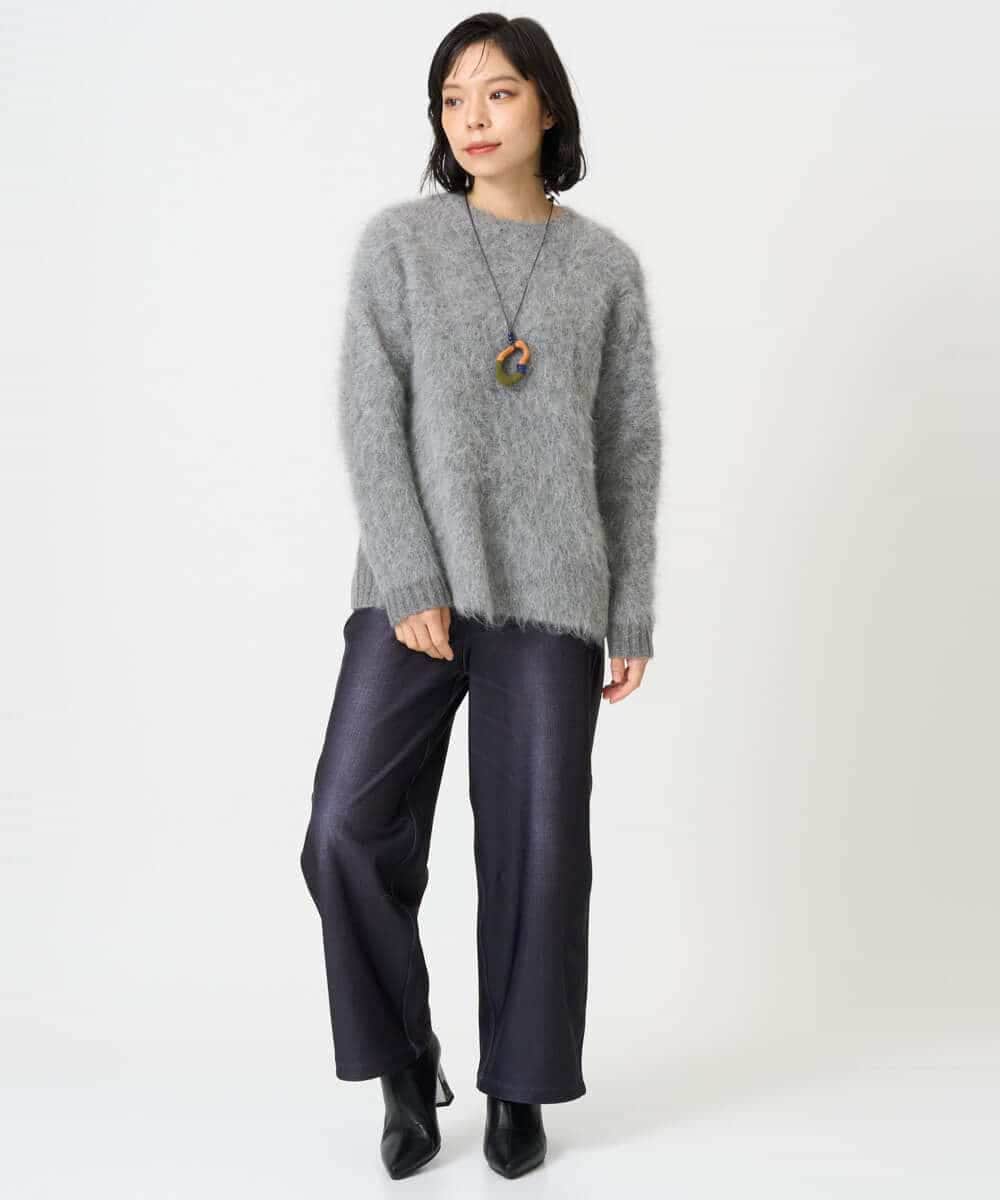 NHFAH36330 GIANNI LO GIUDICE(小さいサイズ)(メゾン ドゥ サンク) アルパカファーニット グレー