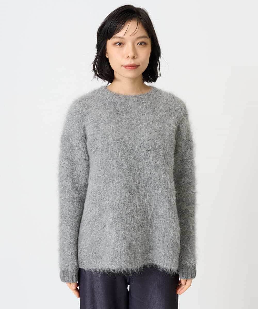 NHFAH36330 GIANNI LO GIUDICE(小さいサイズ)(メゾン ドゥ サンク) アルパカファーニット グレー