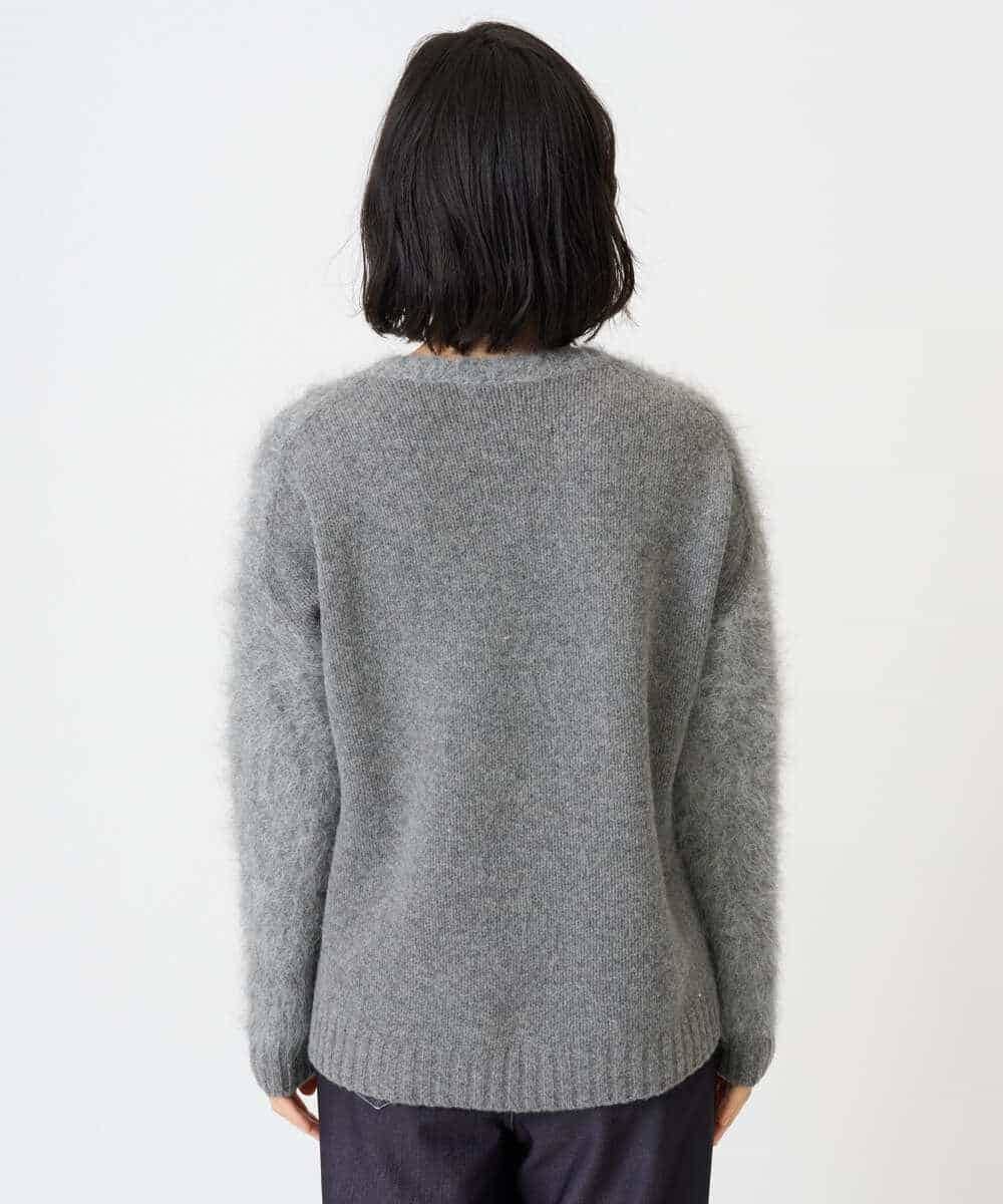 NHFAH36330 GIANNI LO GIUDICE(小さいサイズ)(メゾン ドゥ サンク) アルパカファーニット グレー