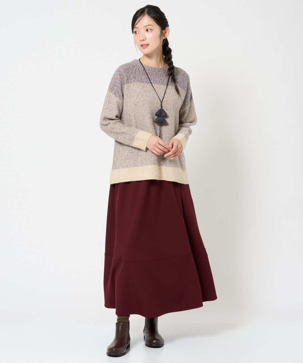 NHFAH41230 GIANNI LO GIUDICE(小さいサイズ)(メゾン ドゥ サンク) ミックスヤーンニット ライトブルー