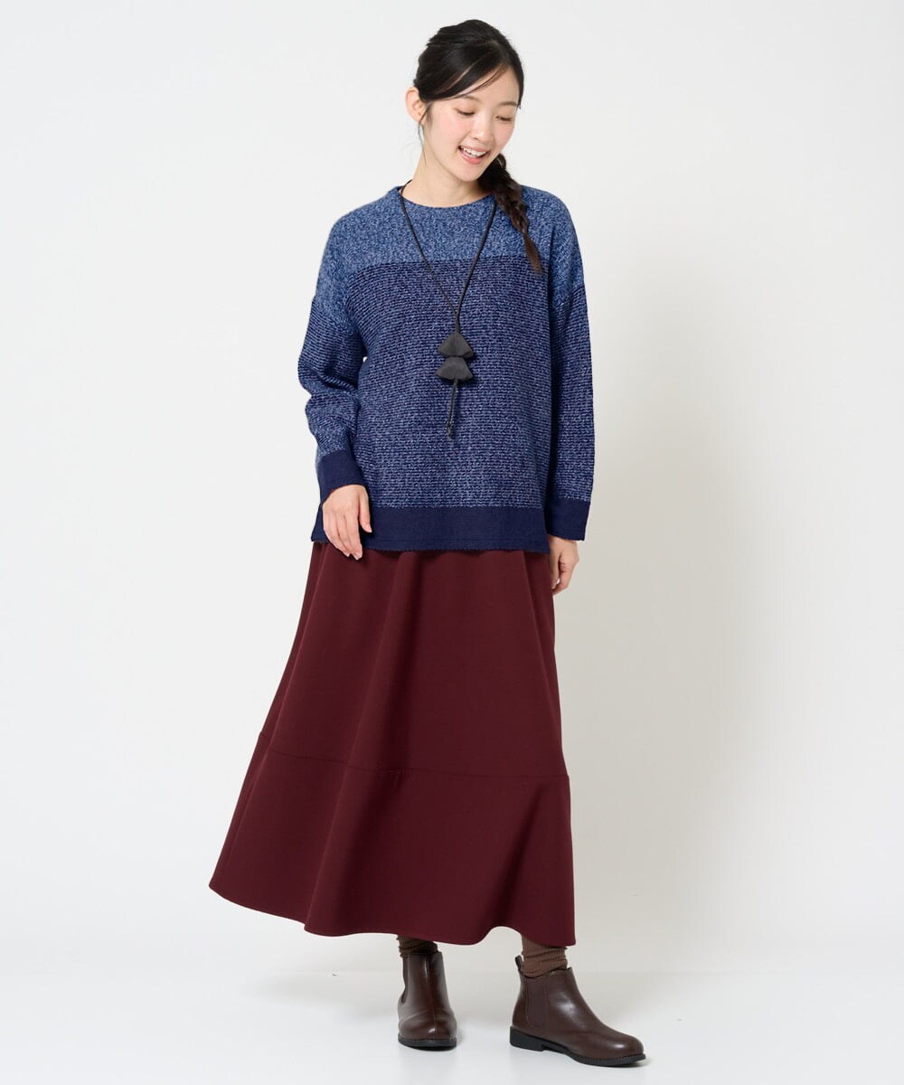 NHFAH41230 GIANNI LO GIUDICE(小さいサイズ)(メゾン ドゥ サンク) ミックスヤーンニット ライトブルー