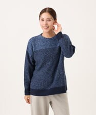 NHFAH41230 GIANNI LO GIUDICE(小さいサイズ)(メゾン ドゥ サンク) ミックスヤーンニット ネイビー