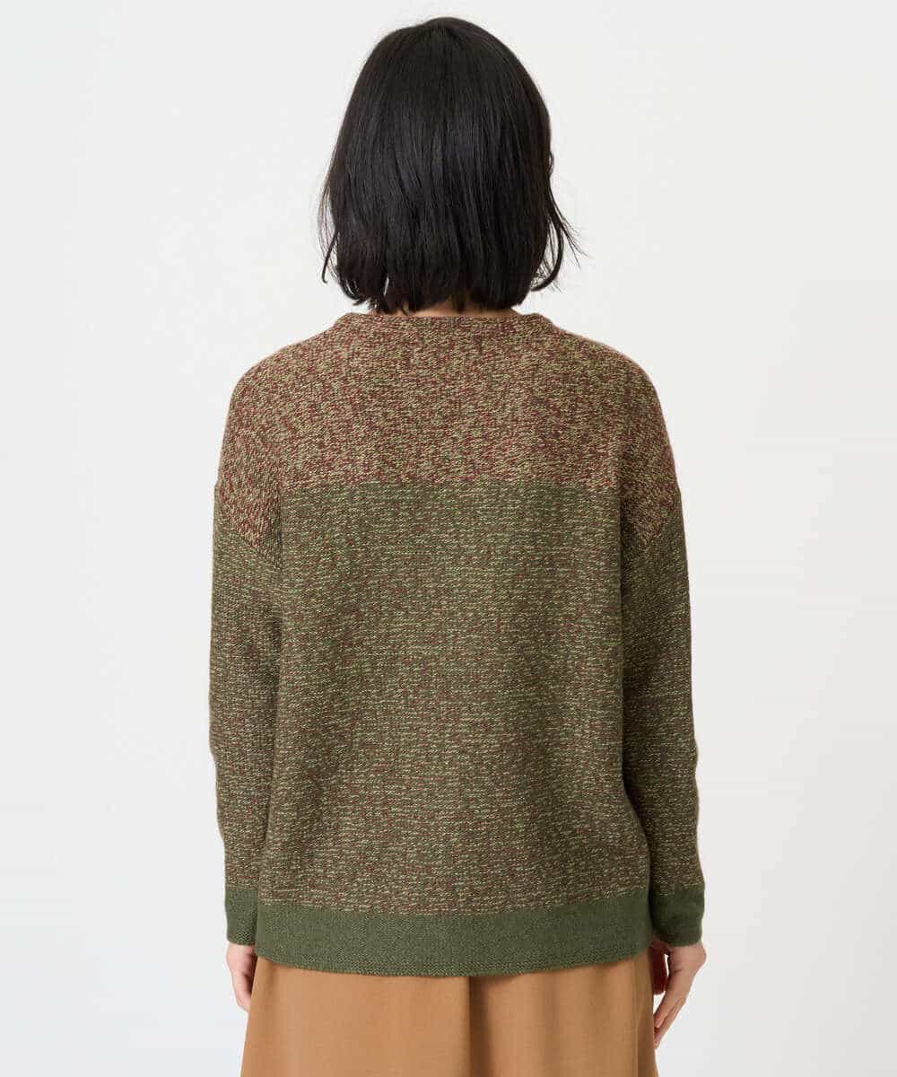 NHFAH41230 GIANNI LO GIUDICE(小さいサイズ)(メゾン ドゥ サンク) ミックスヤーンニット カーキ
