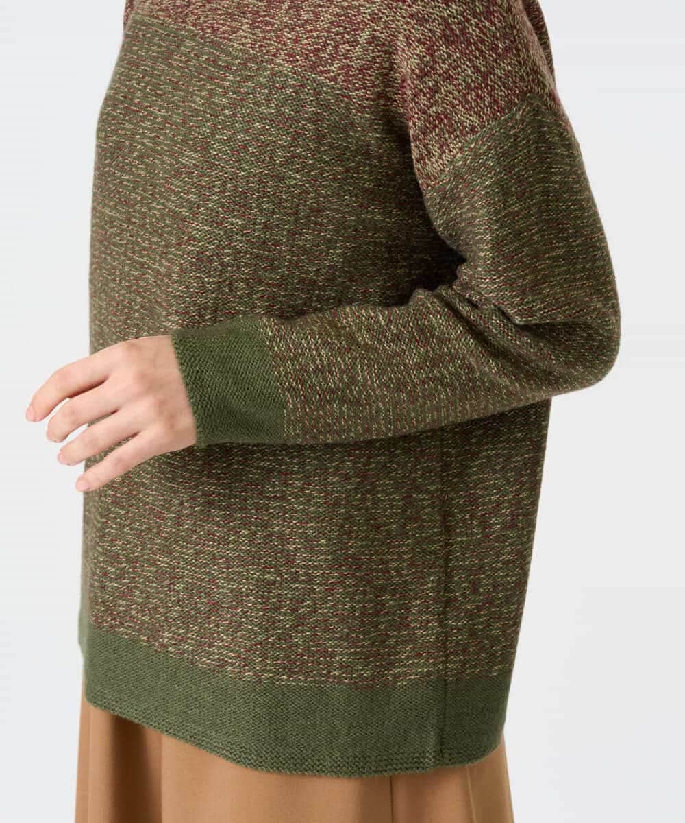NHFAH41230 GIANNI LO GIUDICE(小さいサイズ)(メゾン ドゥ サンク) ミックスヤーンニット カーキ