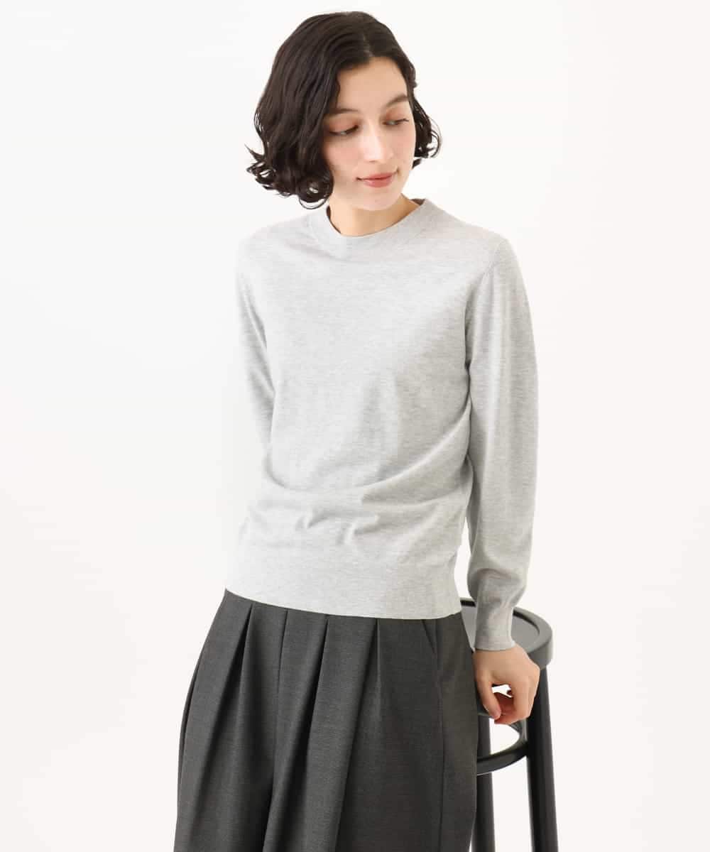 NHFAI80150 GIANNI LO GIUDICE(小さいサイズ)(メゾン ドゥ サンク) [アンサンブル対応]クルーネックニットプルオーバー ブルーグリーン