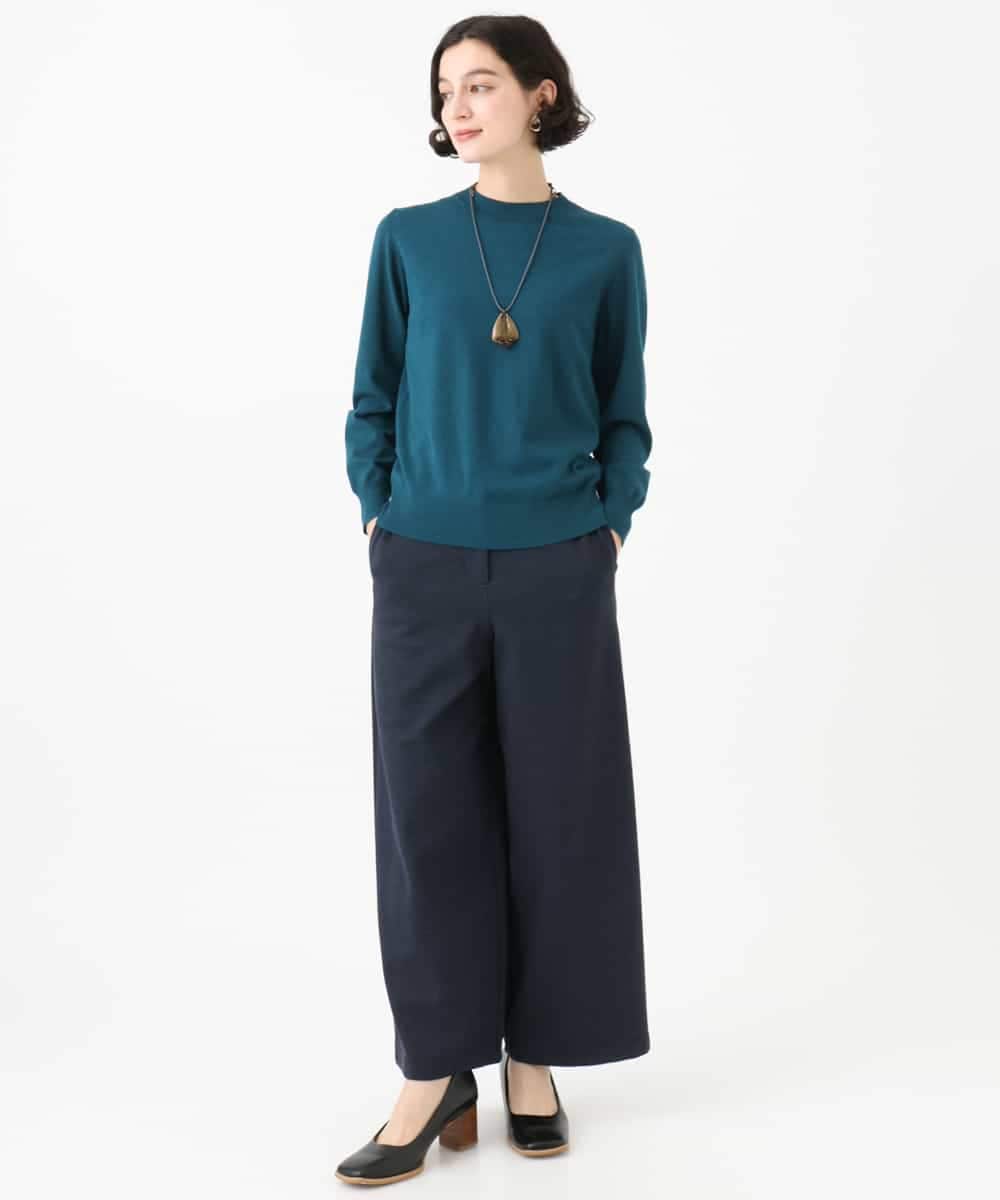NHFAI80150 GIANNI LO GIUDICE(小さいサイズ)(メゾン ドゥ サンク) [アンサンブル対応]クルーネックニットプルオーバー ブルーグリーン