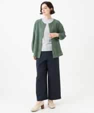NHFAI80150 GIANNI LO GIUDICE(小さいサイズ)(メゾン ドゥ サンク) [アンサンブル対応]クルーネックニットプルオーバー ブルーグリーン