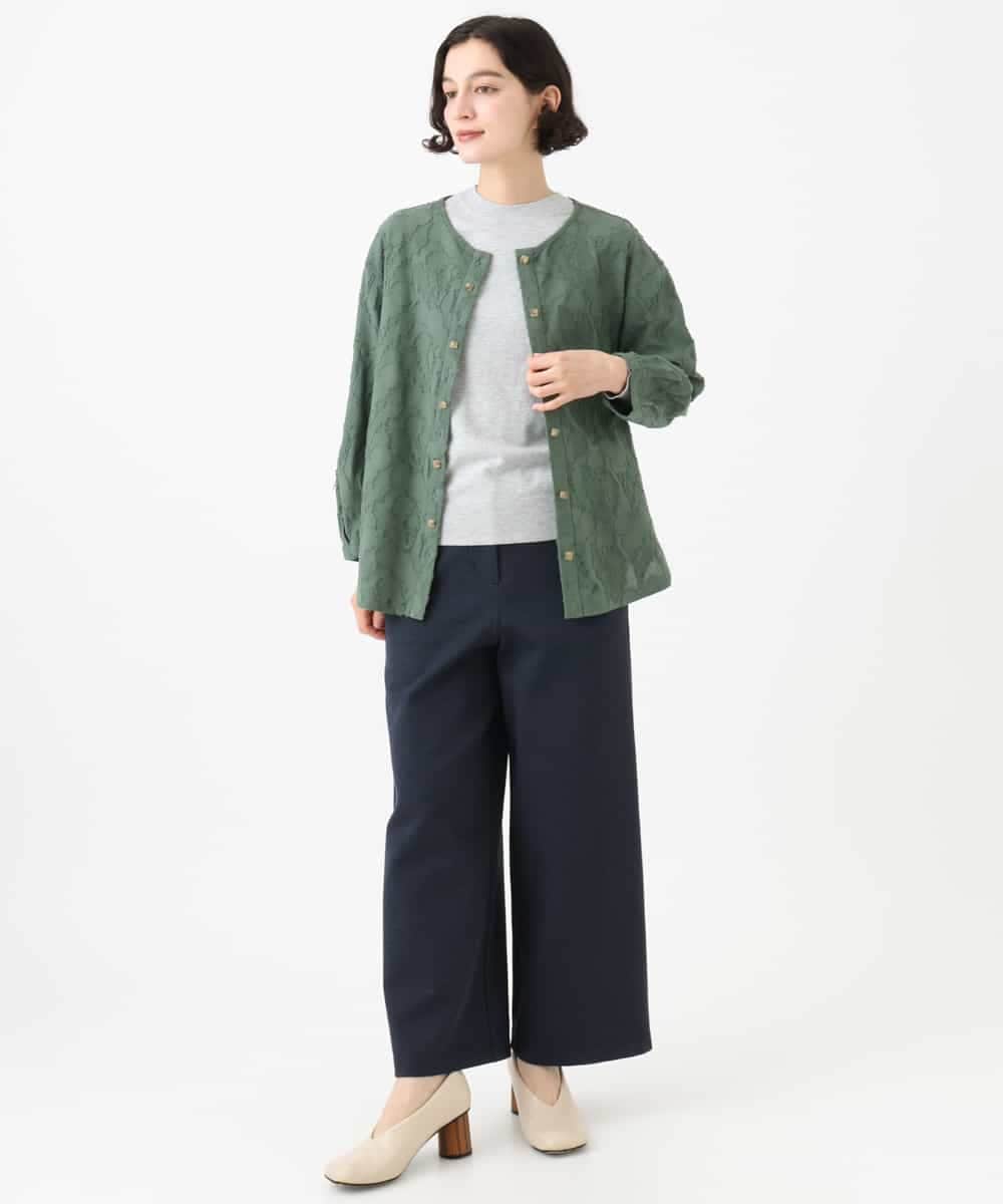 NHFAI80150 GIANNI LO GIUDICE(小さいサイズ)(メゾン ドゥ サンク) [アンサンブル対応]クルーネックニットプルオーバー ブルーグリーン