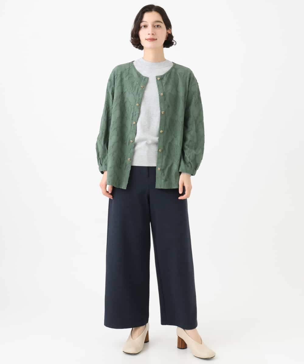 NHFAI80150 GIANNI LO GIUDICE(小さいサイズ)(メゾン ドゥ サンク) [アンサンブル対応]クルーネックニットプルオーバー ブルーグリーン