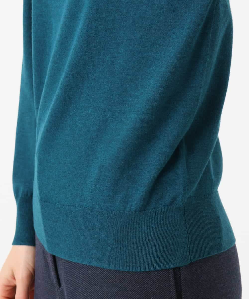 NHFAI80150 GIANNI LO GIUDICE(小さいサイズ)(メゾン ドゥ サンク) [アンサンブル対応]クルーネックニットプルオーバー ブルーグリーン