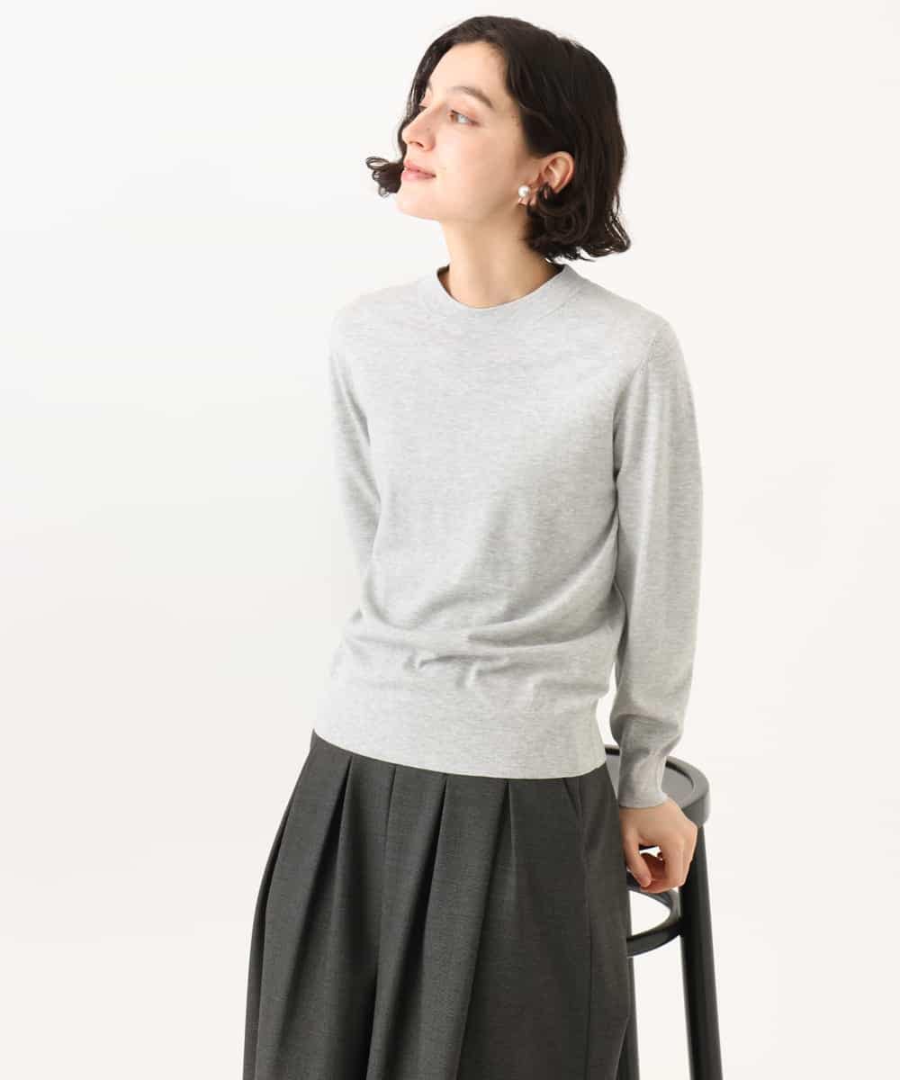 NHFAI80150 GIANNI LO GIUDICE(小さいサイズ)(メゾン ドゥ サンク) [アンサンブル対応]クルーネックニットプルオーバー グレー