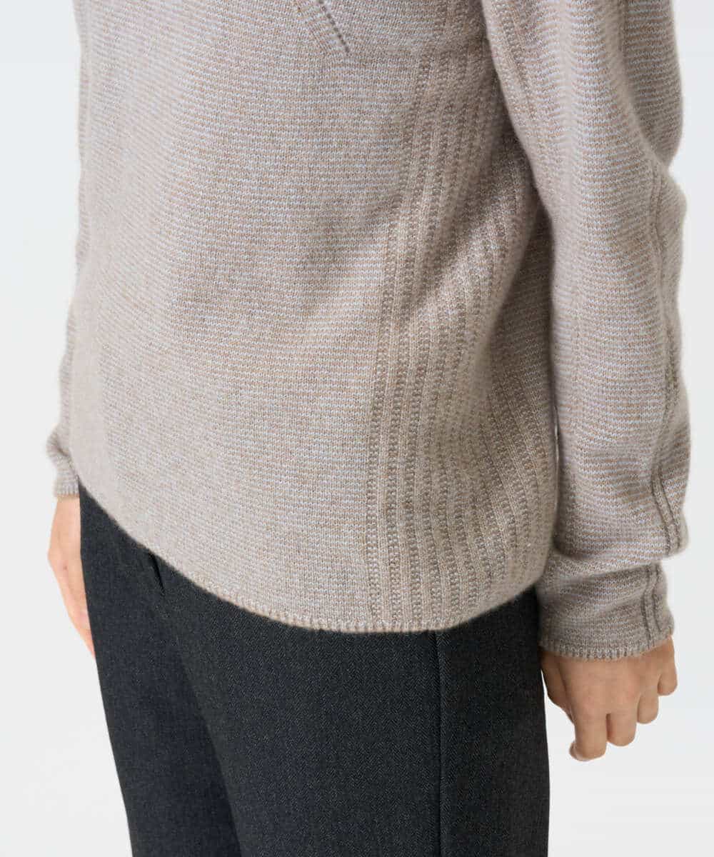 NHFAI86360 GIANNI LO GIUDICE(小さいサイズ)(メゾン ドゥ サンク) ピュアカシミヤハイネックプルオーバーニット ライトブルー