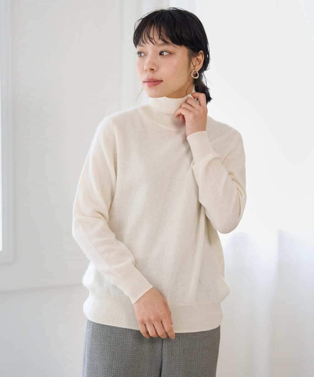 NHFAI87360 GIANNI LO GIUDICE(小さいサイズ)(メゾン ドゥ サンク) カシミヤハイネックニット ブラック
