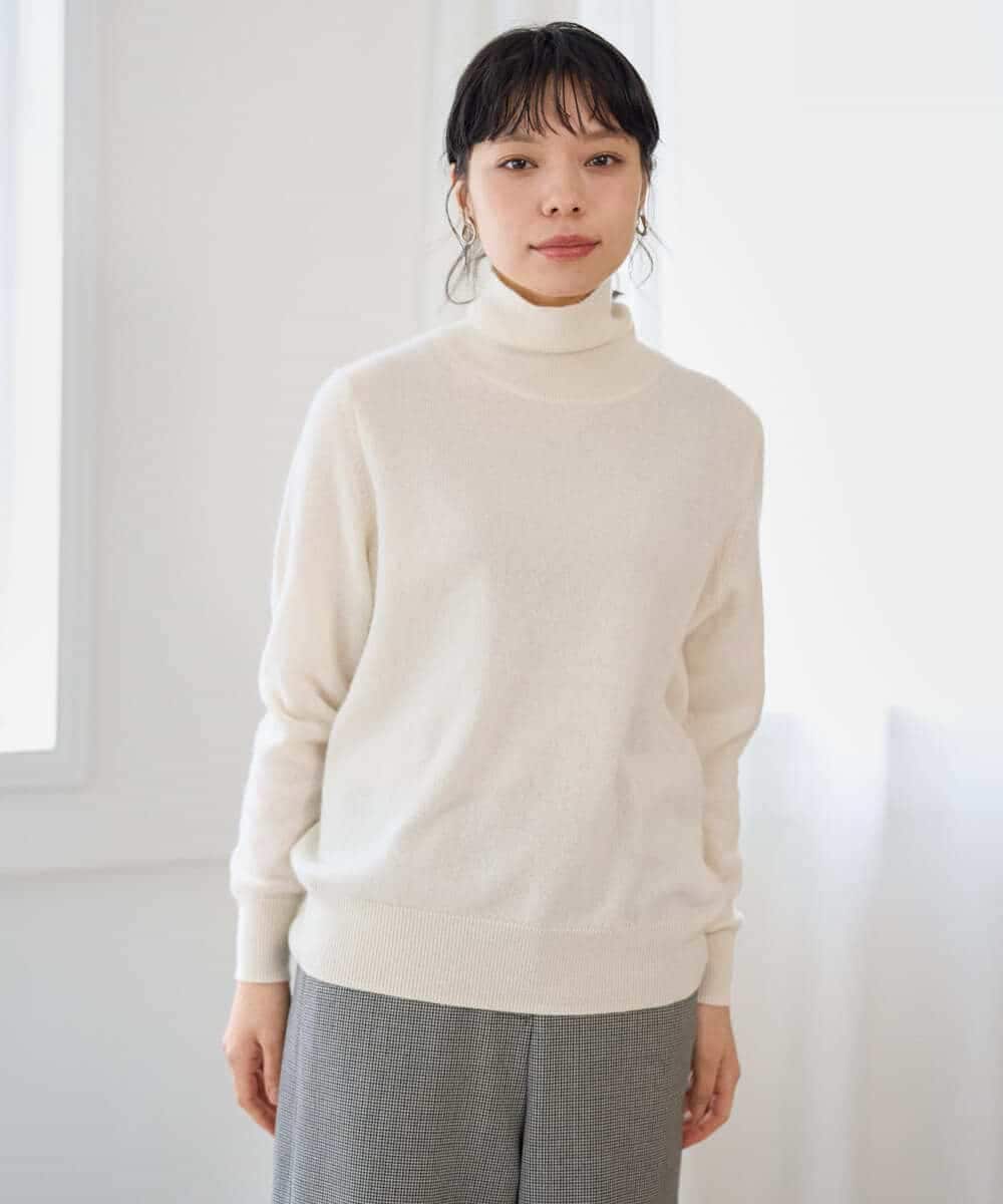 NHFAI87360 GIANNI LO GIUDICE(小さいサイズ)(メゾン ドゥ サンク) カシミヤハイネックニット ブラック