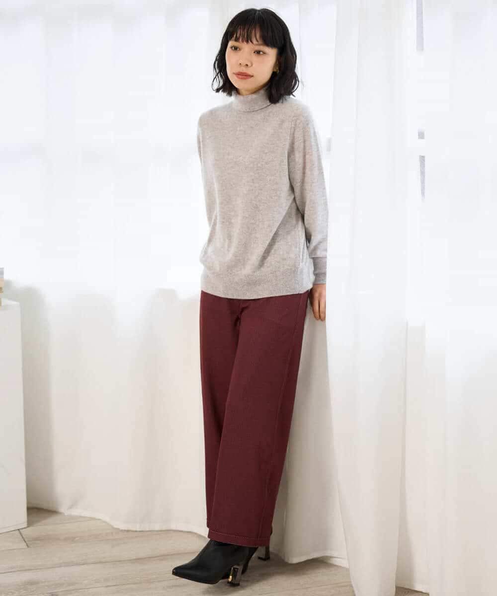 NHFAI87360 GIANNI LO GIUDICE(小さいサイズ)(メゾン ドゥ サンク) カシミヤハイネックニット ブラック