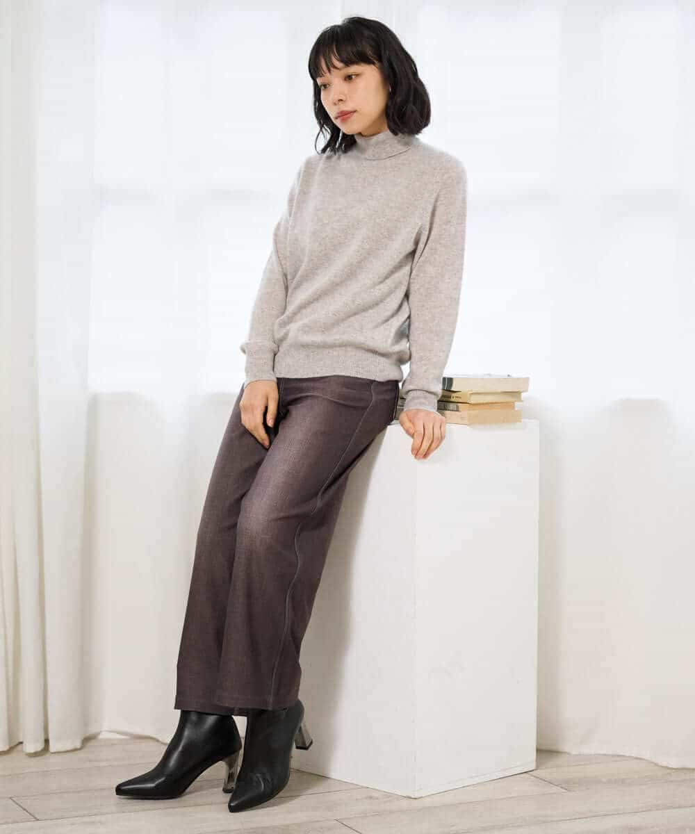 NHFAI87360 GIANNI LO GIUDICE(小さいサイズ)(メゾン ドゥ サンク) カシミヤハイネックニット ブラック