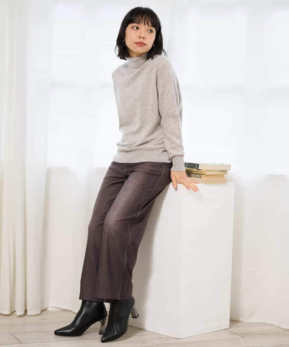 NHFAI87360 GIANNI LO GIUDICE(小さいサイズ)(メゾン ドゥ サンク) カシミヤハイネックニット ブラック