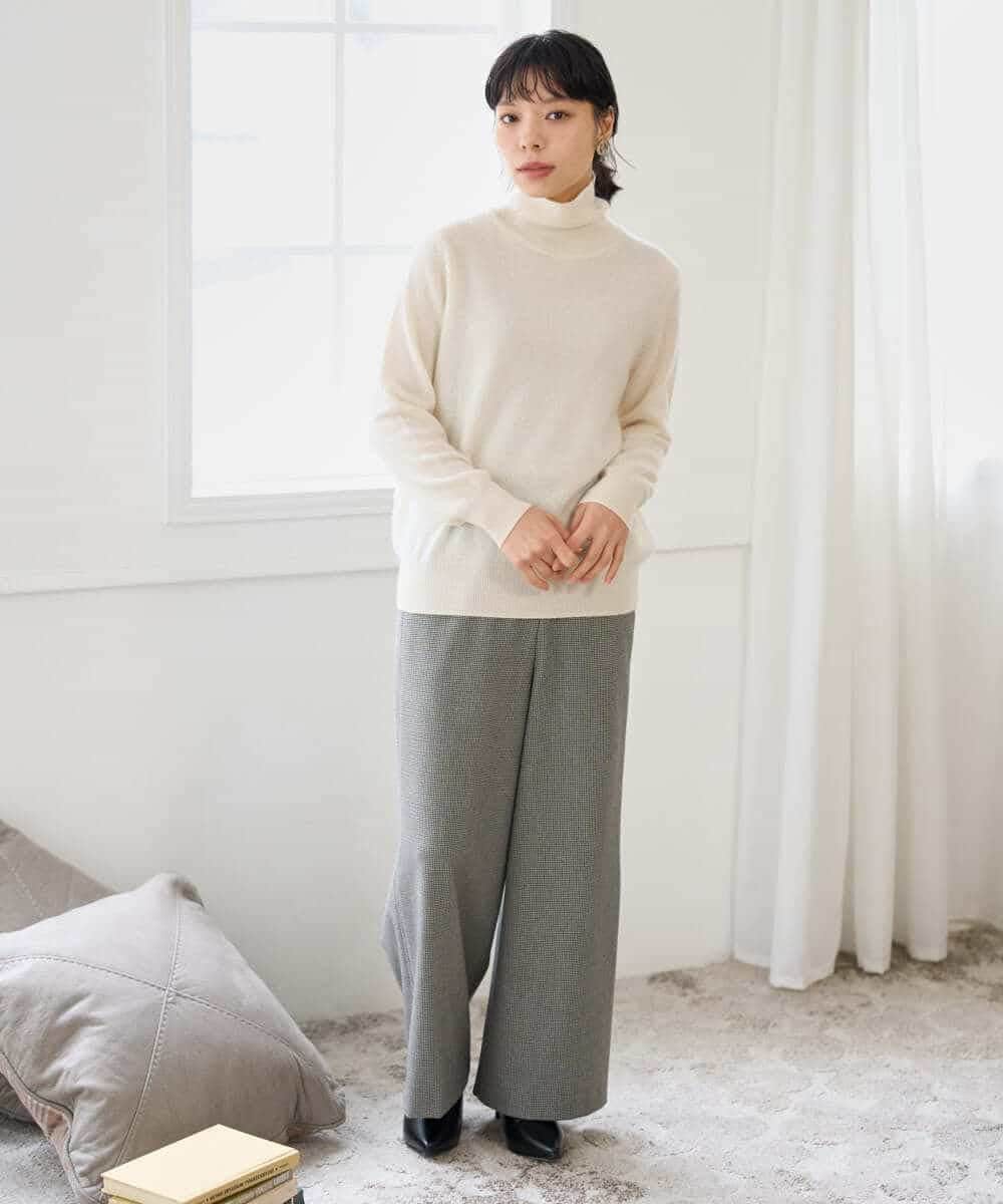 NHFAI87360 GIANNI LO GIUDICE(小さいサイズ)(メゾン ドゥ サンク) カシミヤハイネックニット ブラック